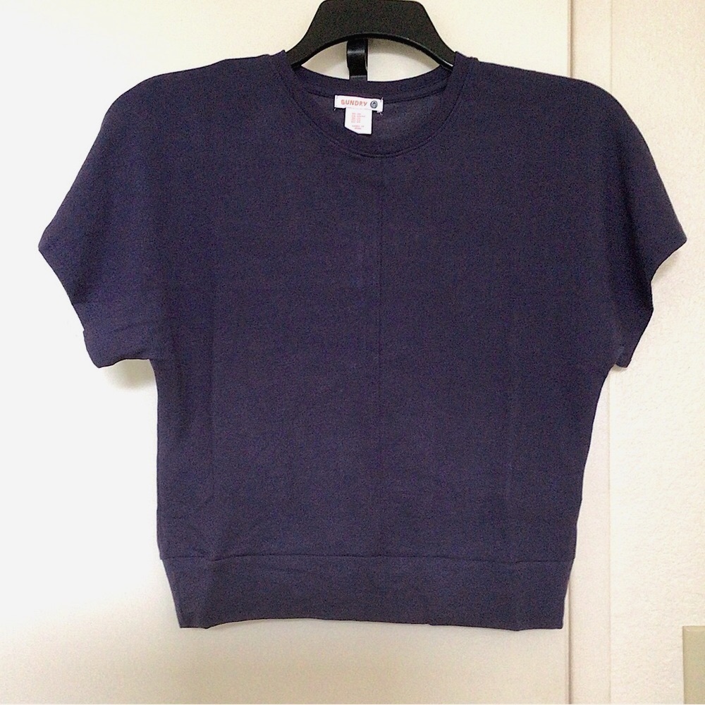 Sundry Short-Sleeve Sweatshirt Top